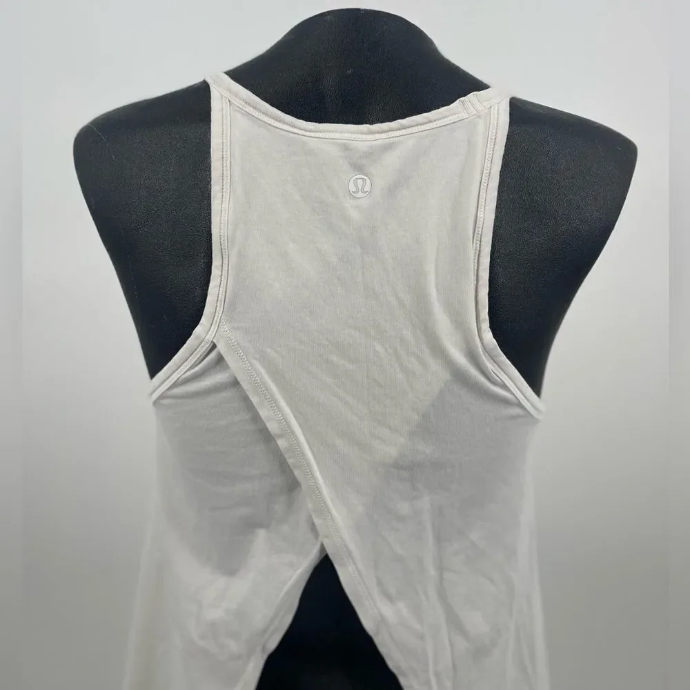 Lululemon white cross back tank